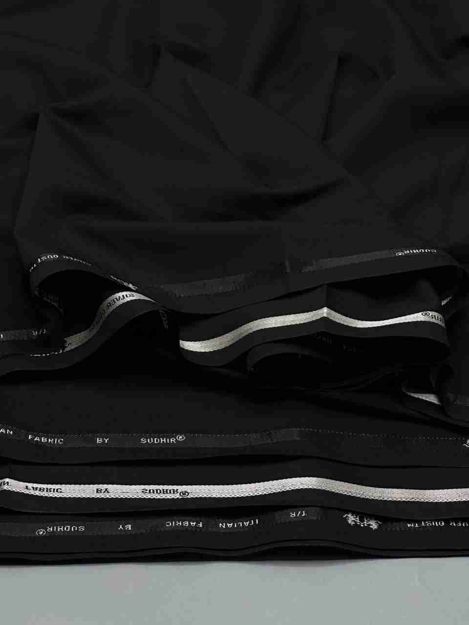 Black Silver Box by Sudhir Kaftan Cashmere Fabric