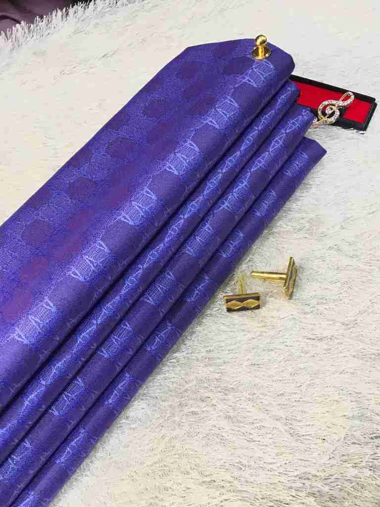 Dark Violet Patterned Senator Cashmere
