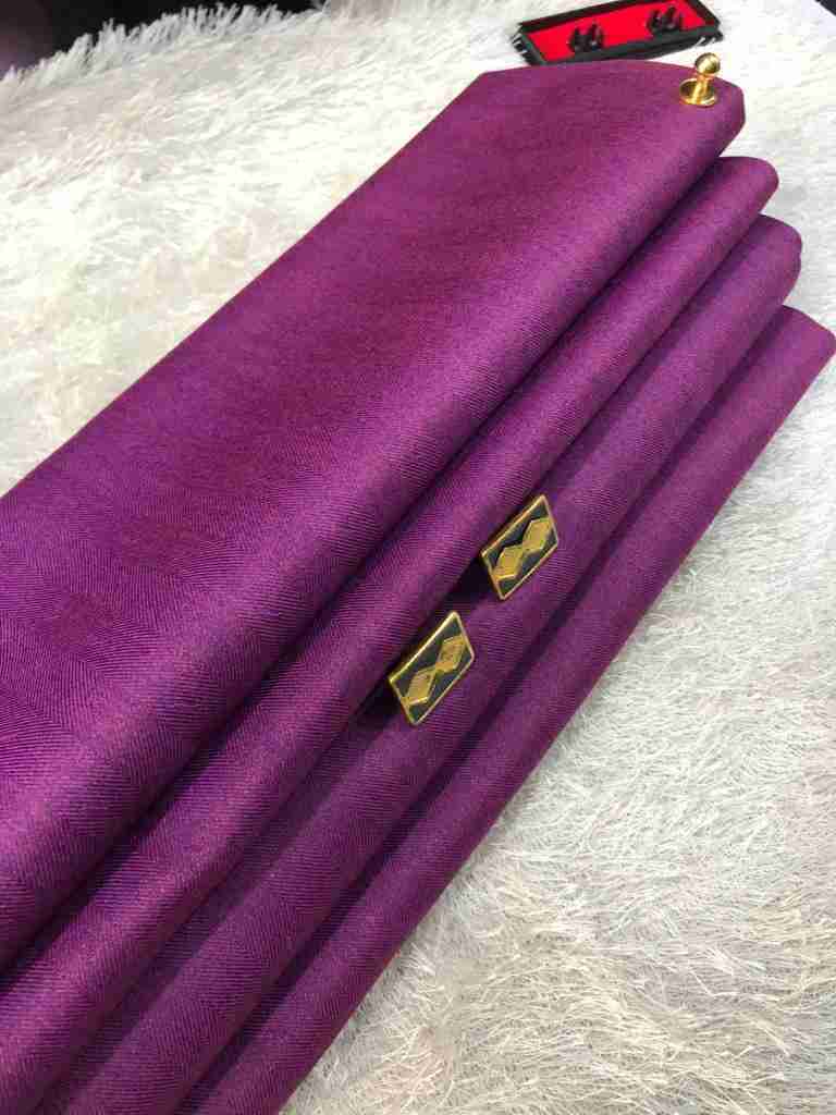 Deep Violet Patterned Senator Cashmere