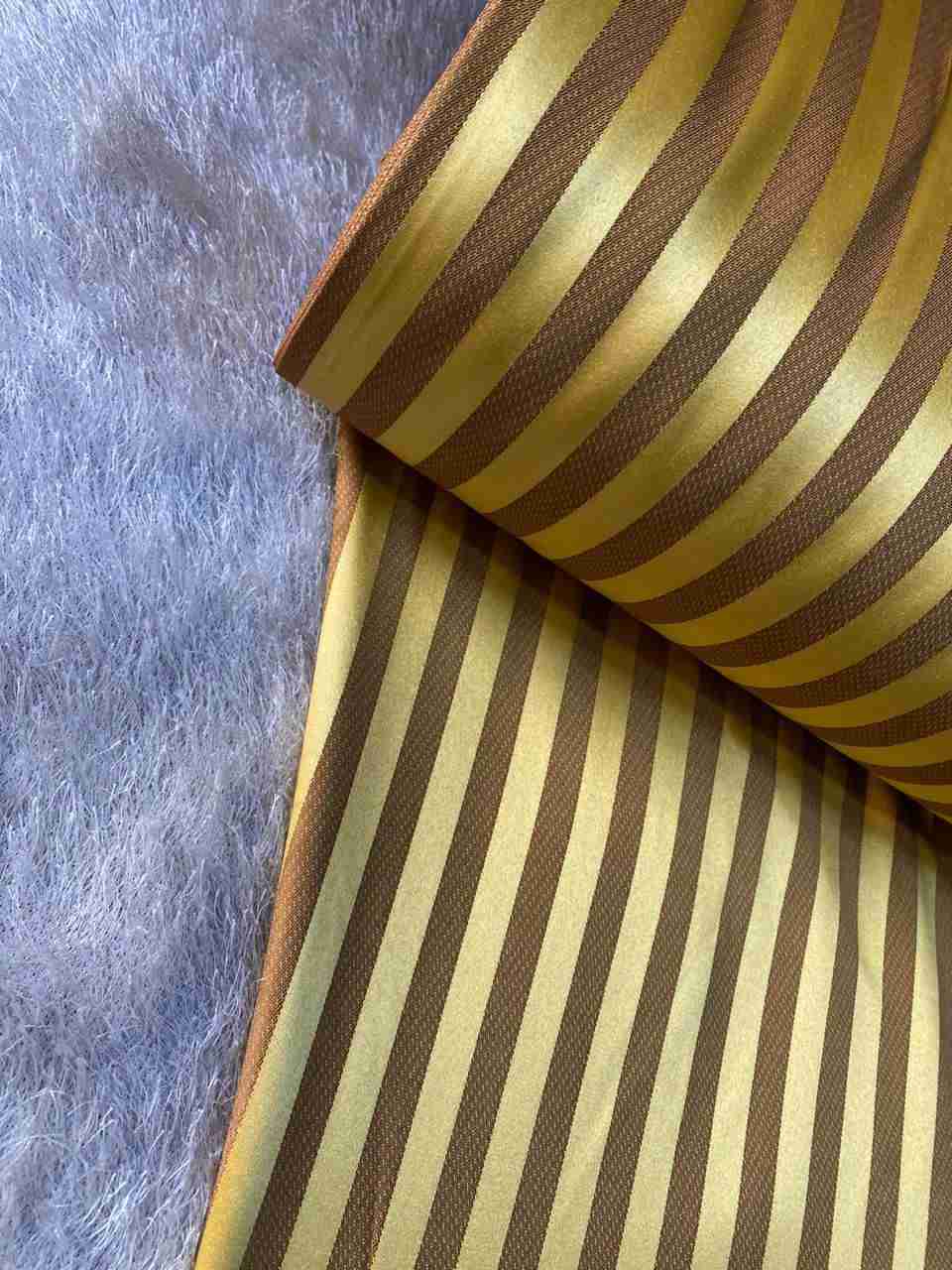 Striped Gold Brown Patterned Senator Cashmere