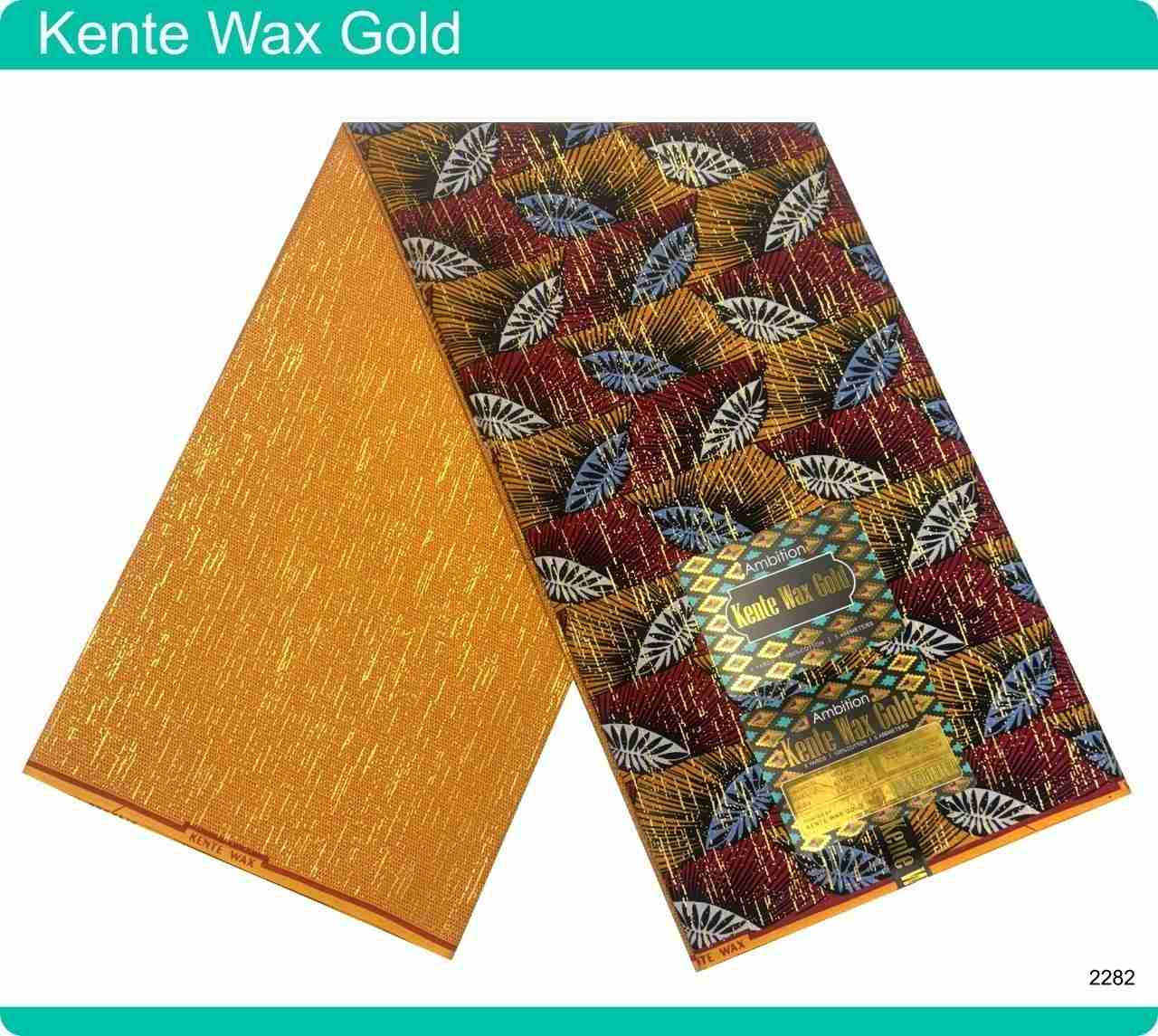 Carrot Leaf Kente Wax Gold May 24 Design