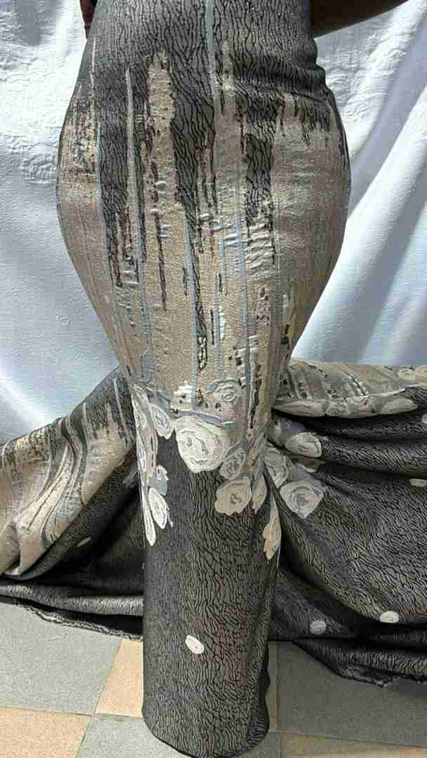 Khaki Exclusive European Damask — 5 Yards
