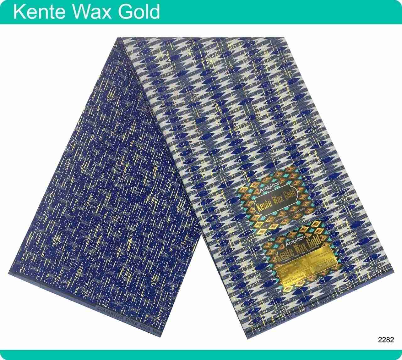 Midnight Blue Kente Wax Gold May 24 Design