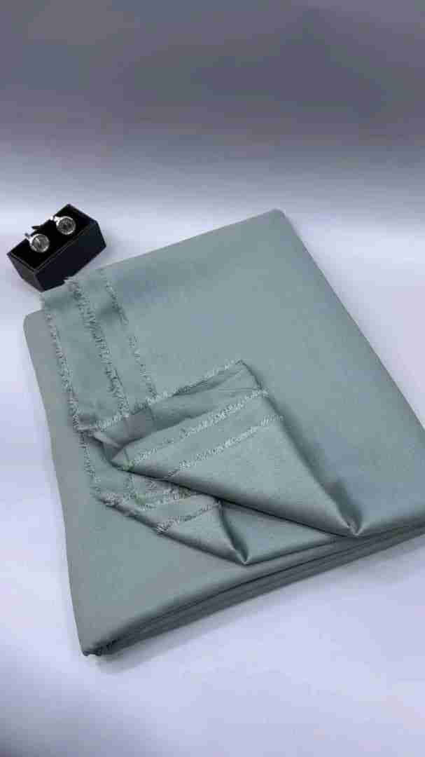 Grey Exclusive Plain Cashmere Senator Fabric — Per Yard