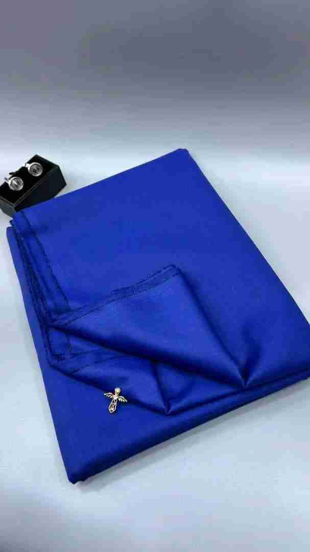 Royal Blue Exclusive Plain Cashmere Senator Fabric — Per Yar