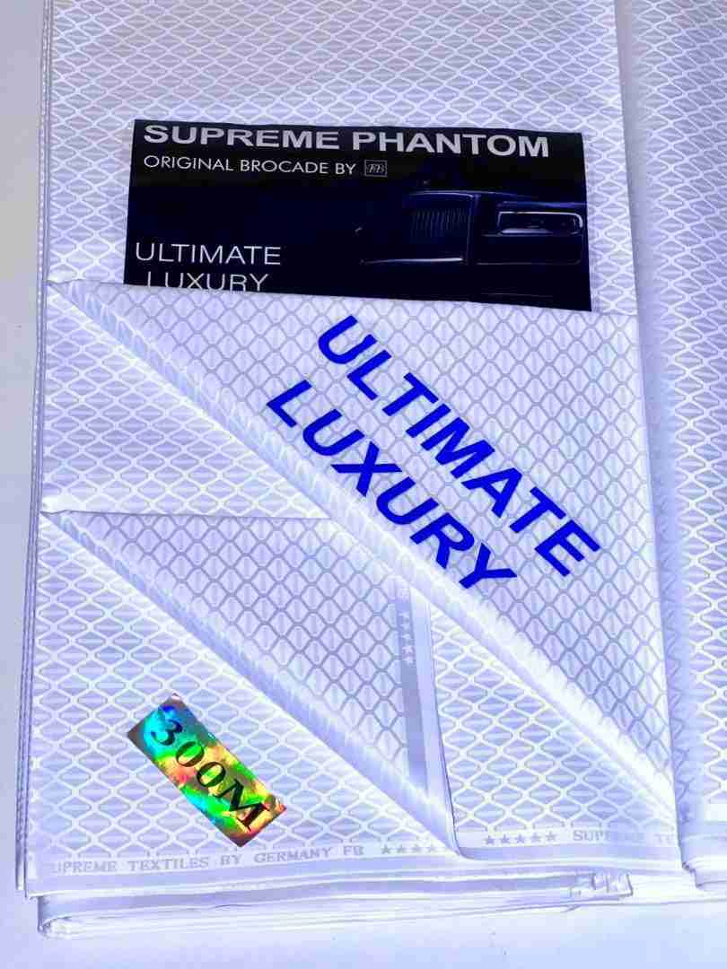 Cornflower White Shadda Supreme Phantom Original Brocade