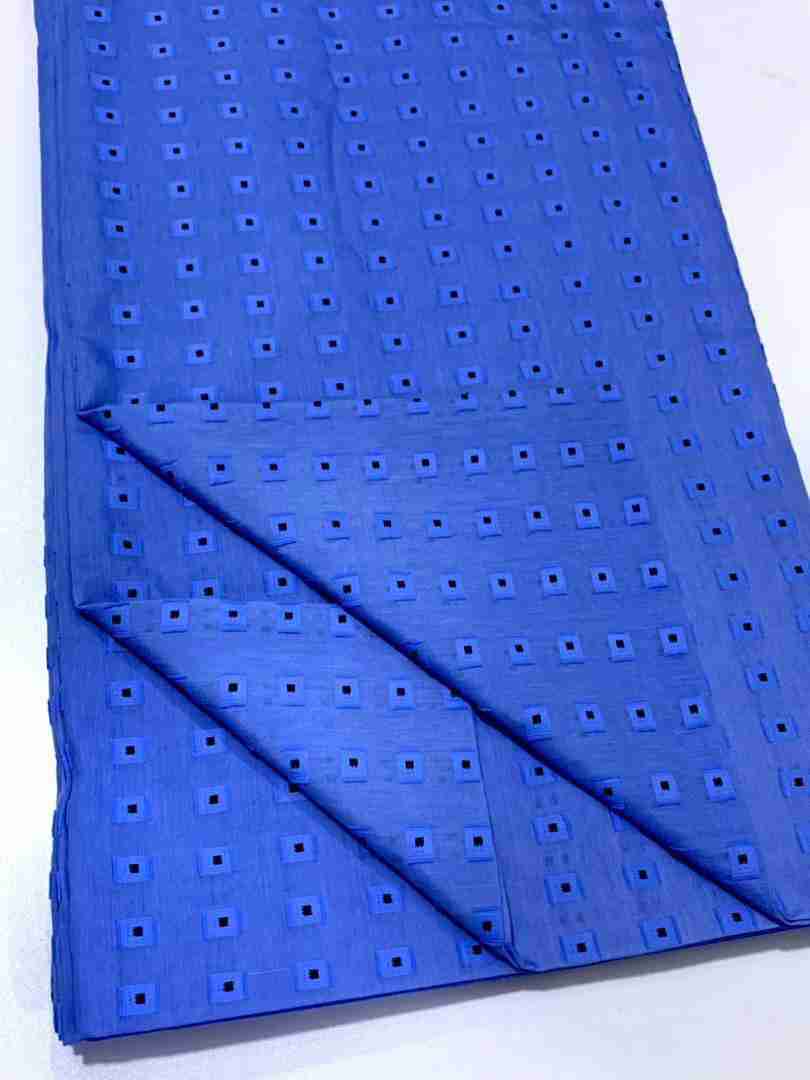 Blue Cotton Voile Atiku Per Yard