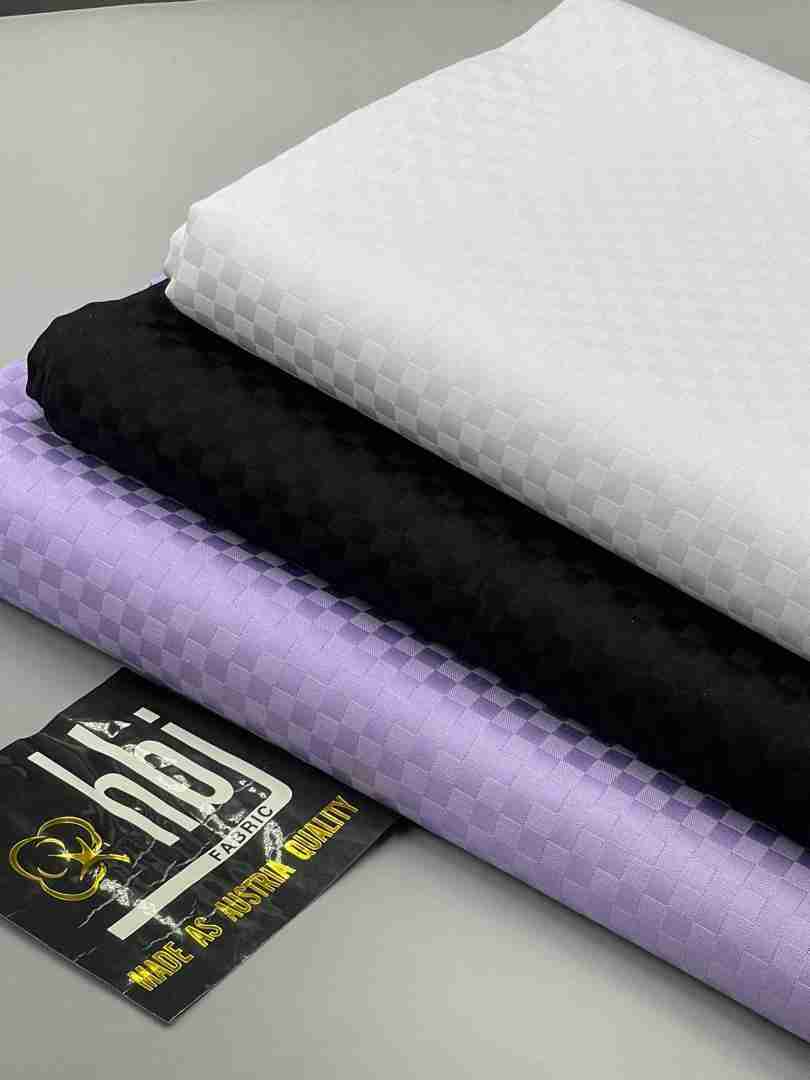White and Black HBJ Austria Cotton Voile Atiku Per Yard