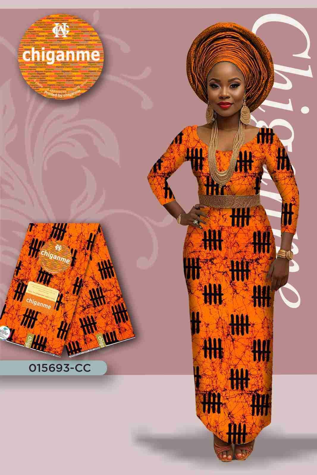 Pumpkin Chiganme Ankara Wax April 2025 Design