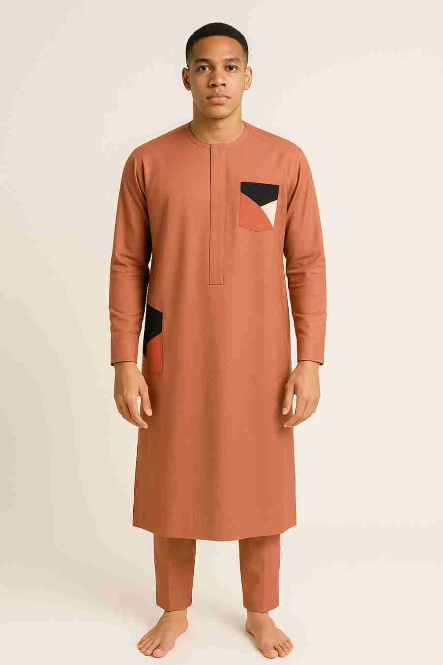 2 Piece Long Sleeve Senator Set – Rosy Brown