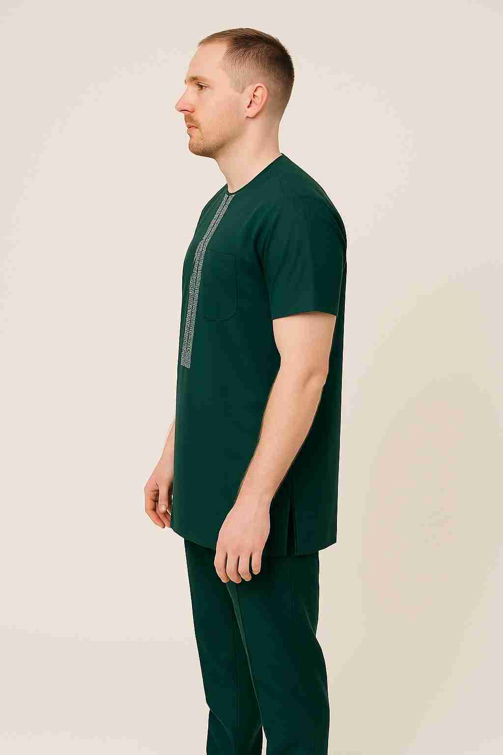 2 Piece Senator Set With Embroidery - Side