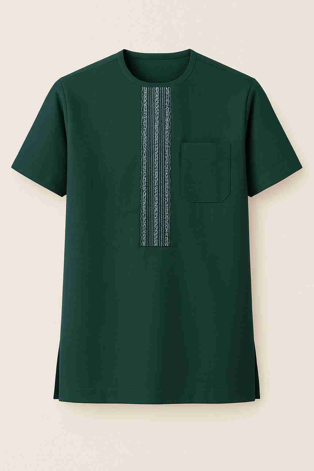2 Piece Senator Set With Embroidery - Top
