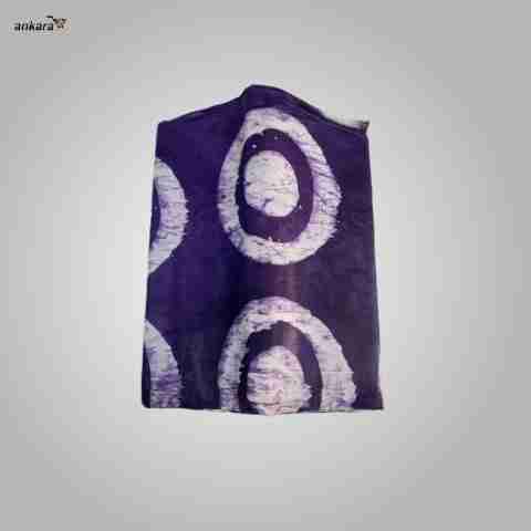 Cotton Adire Fabric April 25 Design - Purple