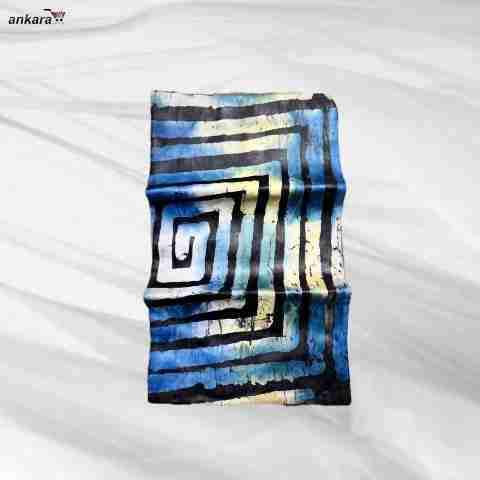 Luxury Batik Adire April 25 Design - Royal Blue