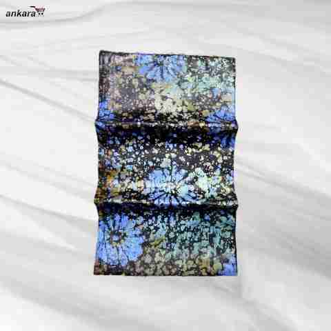 Luxury Batik Adire April 25 Design - Steel Blue