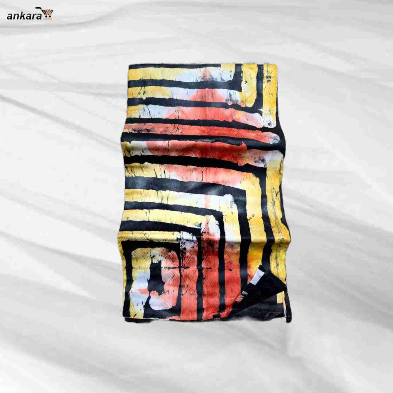Luxury Batik Adire April 25 Design - Yellow and Red
