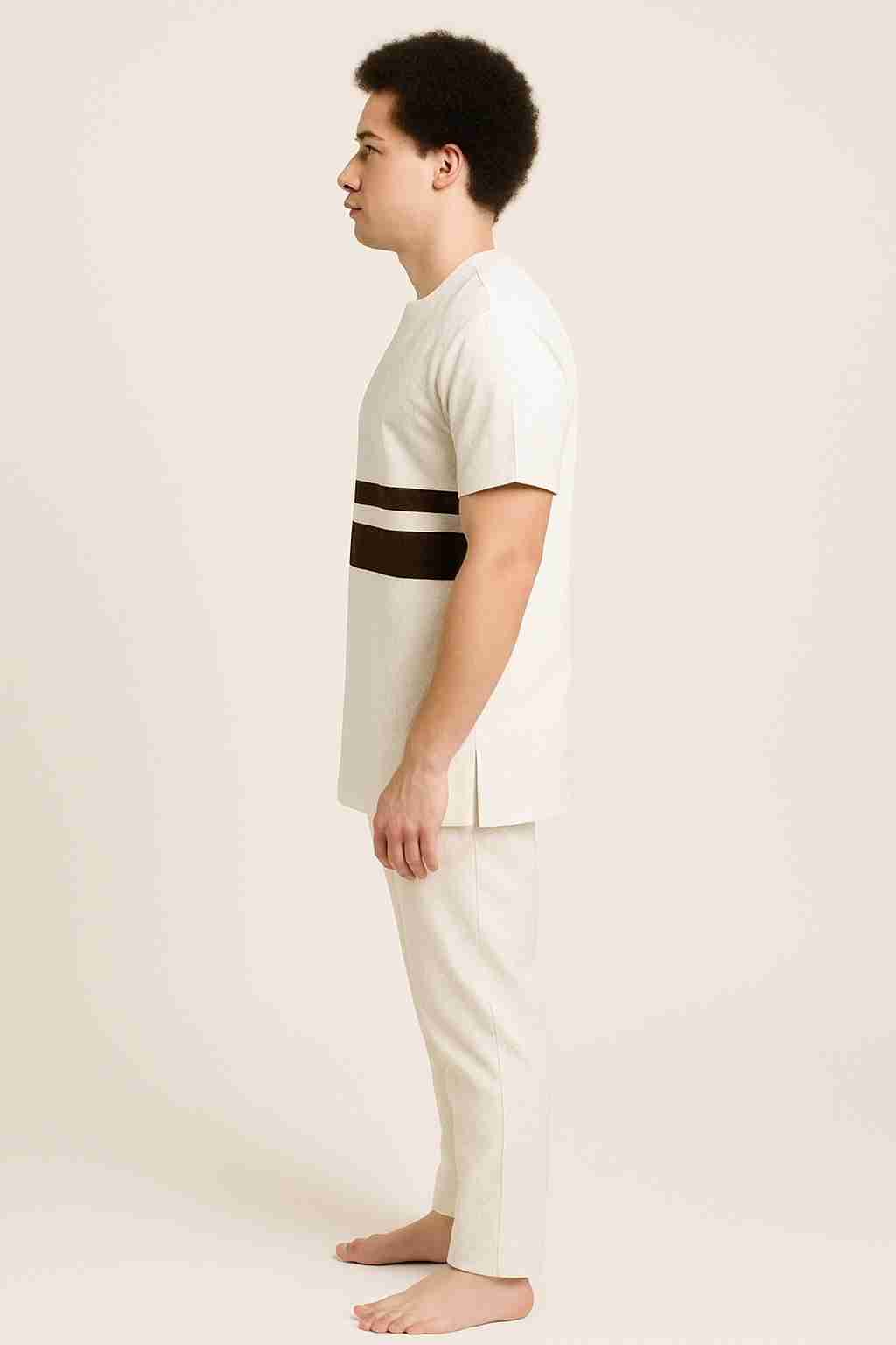 Men African Suit Senator Set - White Side