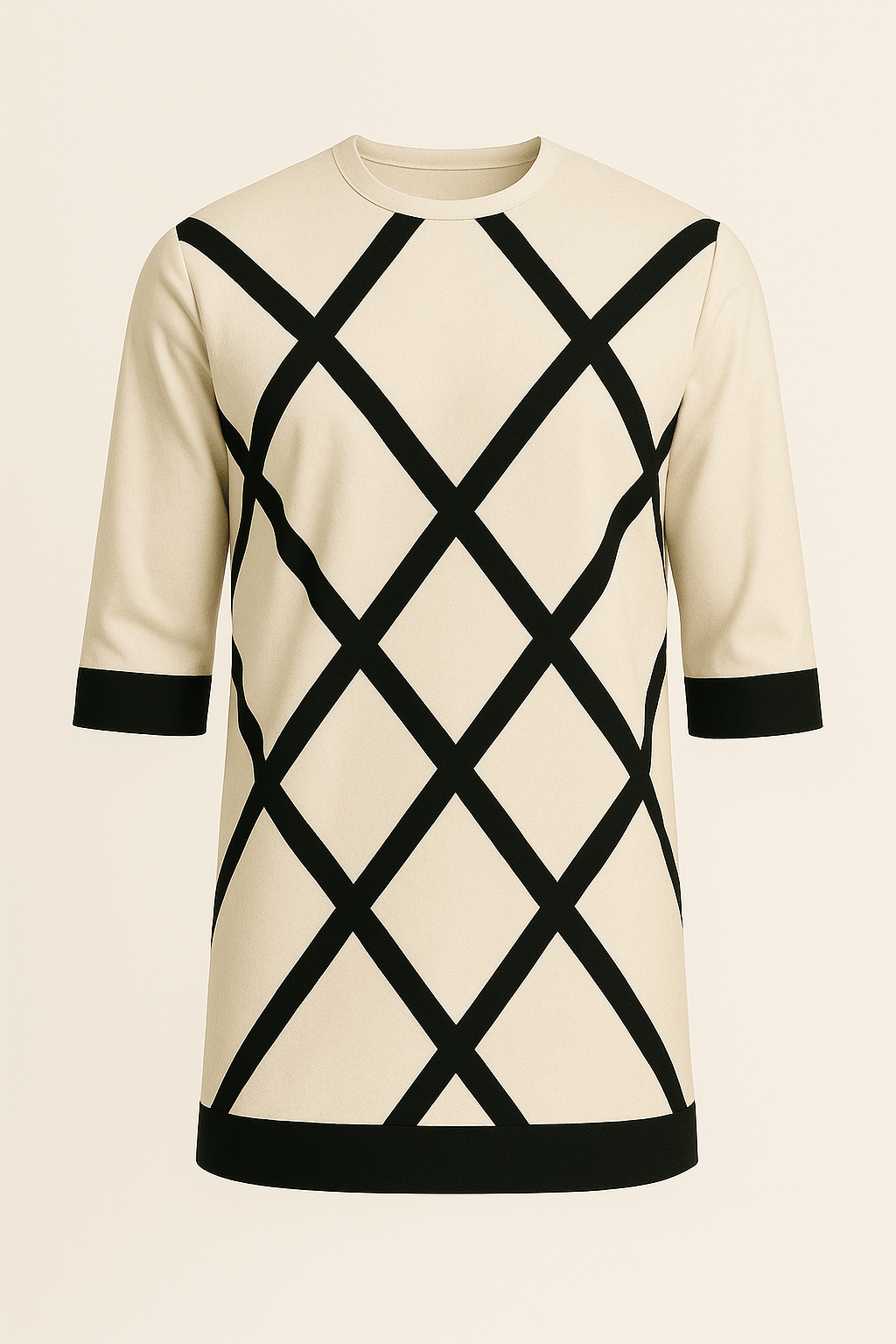 White and Black Senator Set with Crisscross on the Buba top