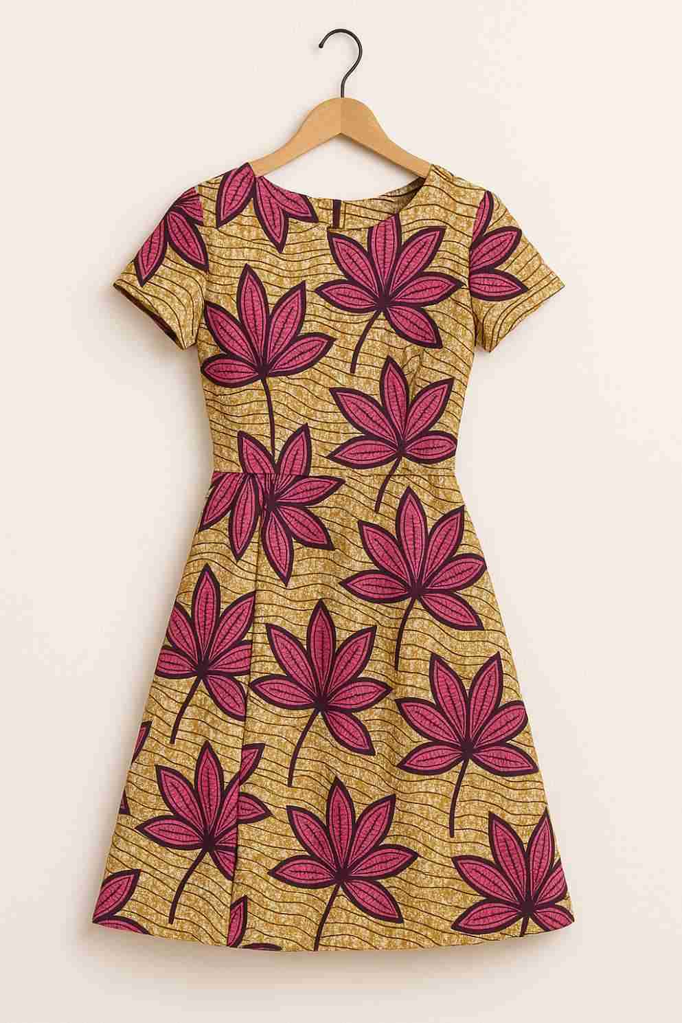 Flowery Ankara Midi Gown Dress Ex