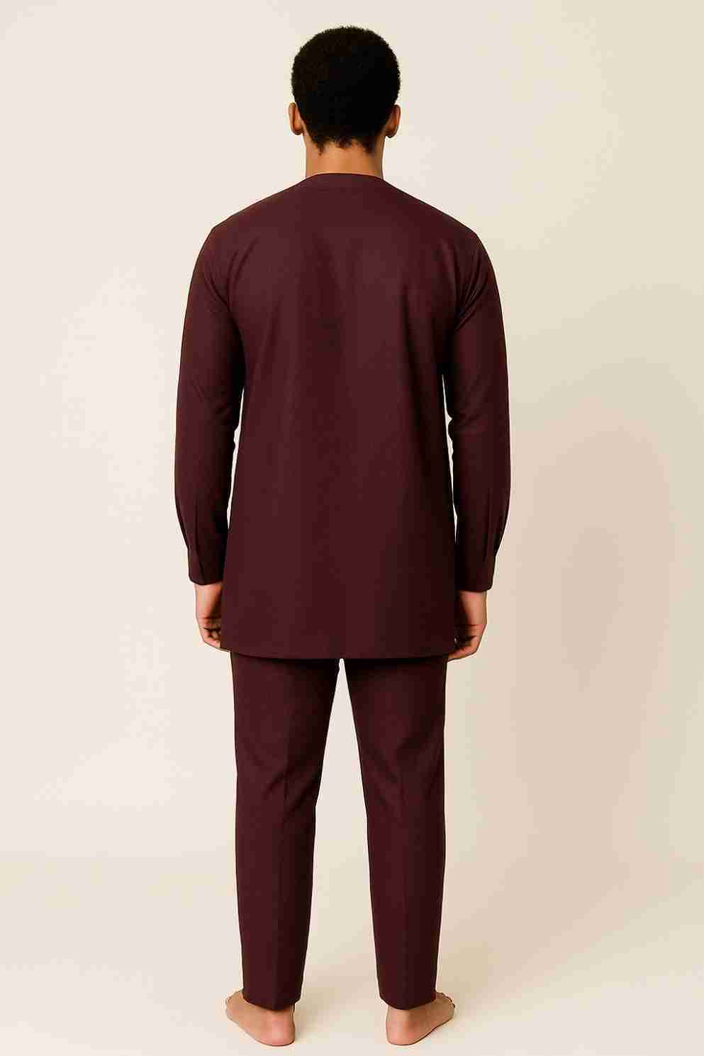 Long Sleeved Men Senator 2 Piece Set – Back