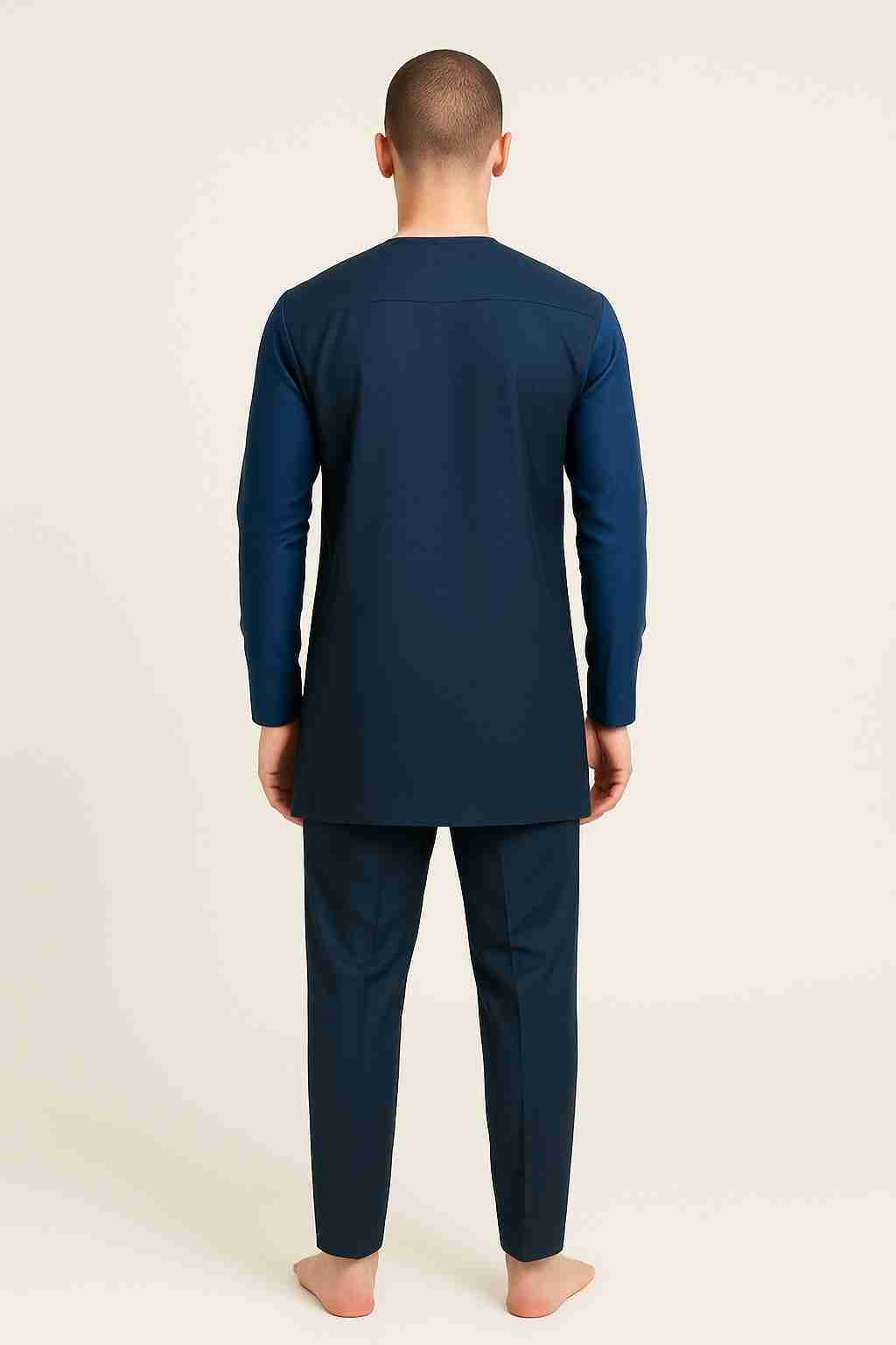Men African Suit Readymade Senator Long Sleeve Back