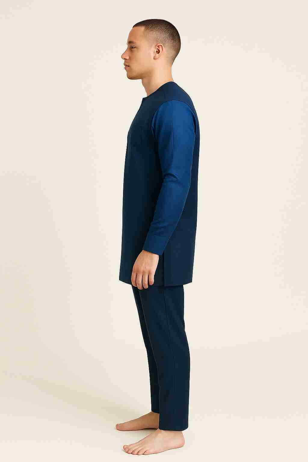 Men African Suit Readymade Senator Long Sleeve Side