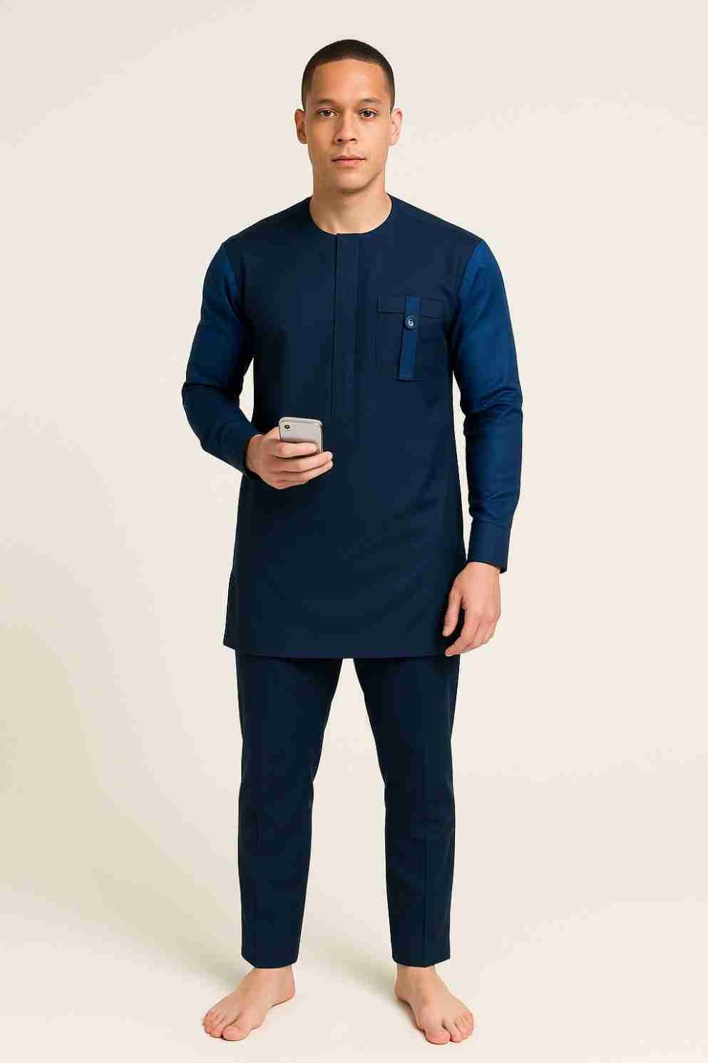 Men African Suit Readymade Senator Long Sleeve