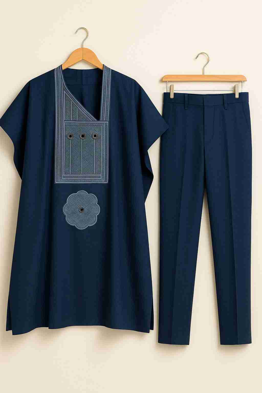 Men Short Sleeve Agbada 2 Piece Set – Extract