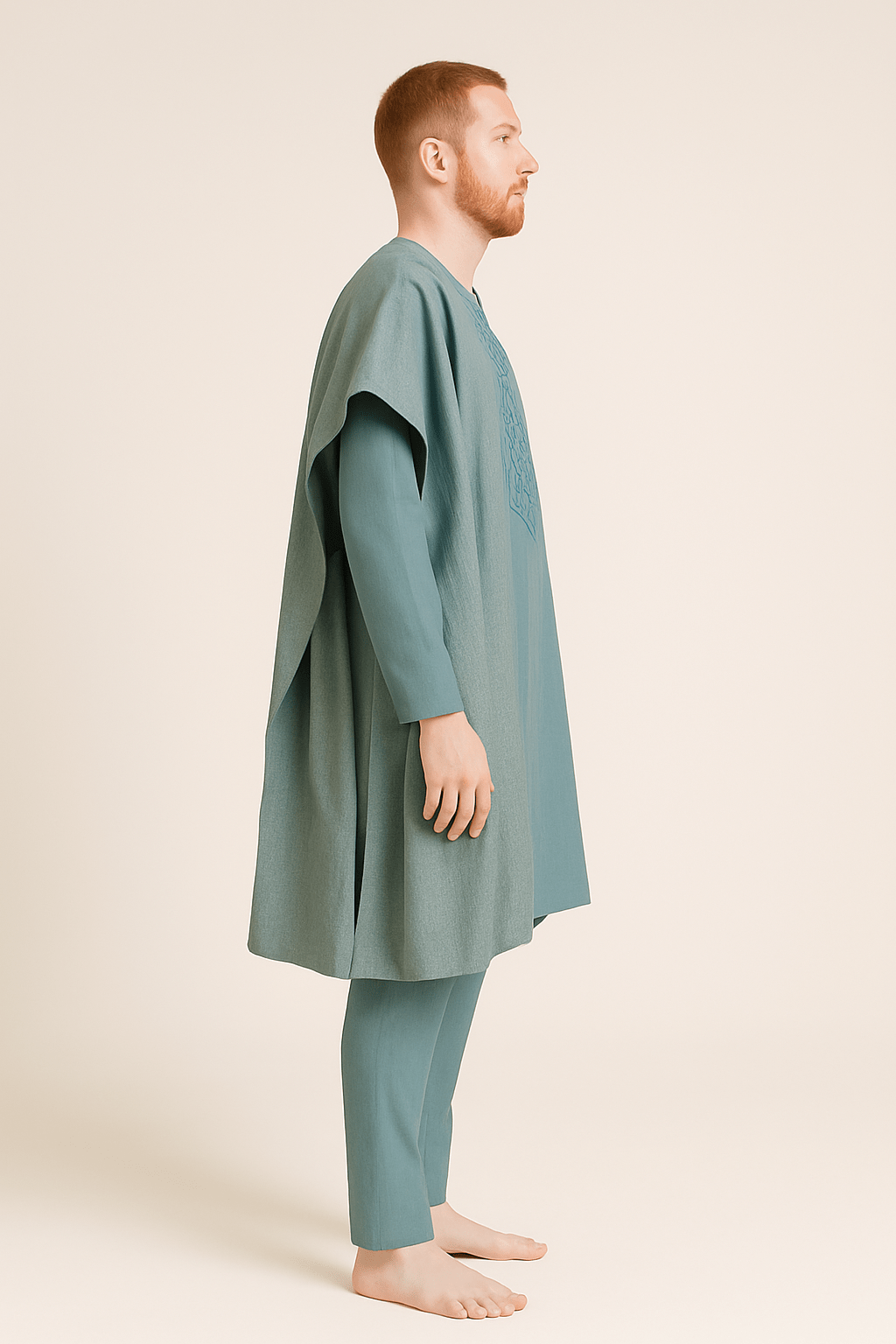 Quality Men Agbada Wear 3 Piece Set – Side