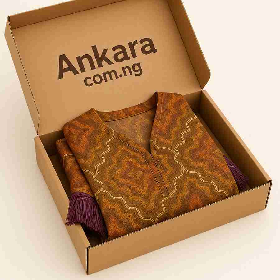 Ready to Wear Brown Maxi Gown Dress Box Ready to Wear Brown Maxi Gown Dress - Image 5