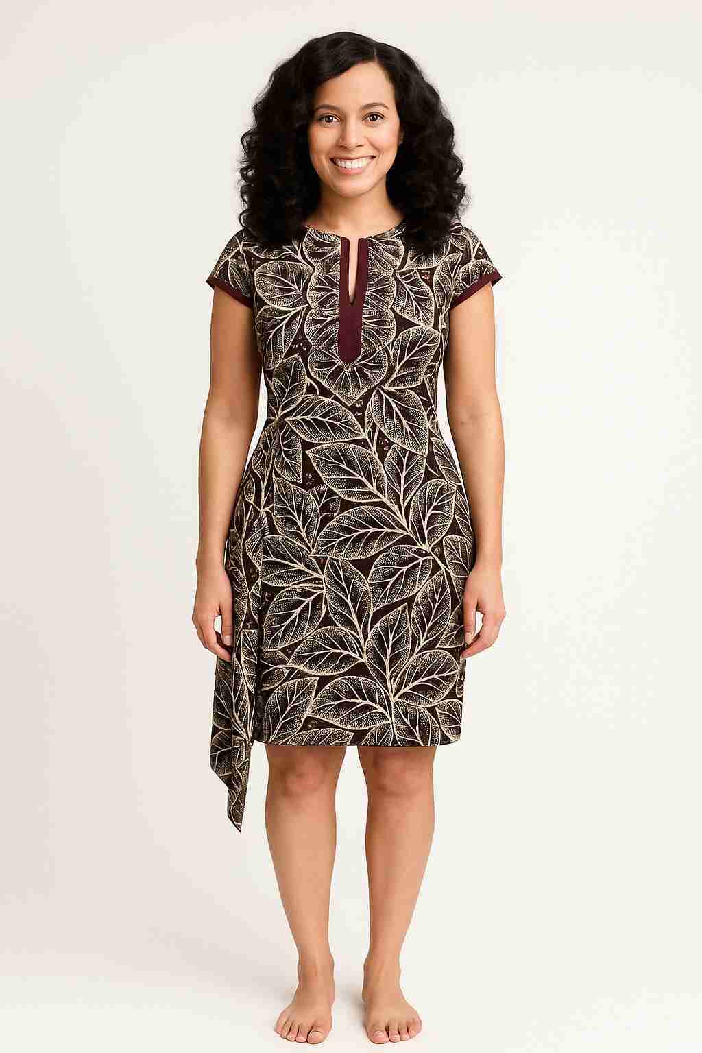 Chocolate Ankara Shift Gown Dress