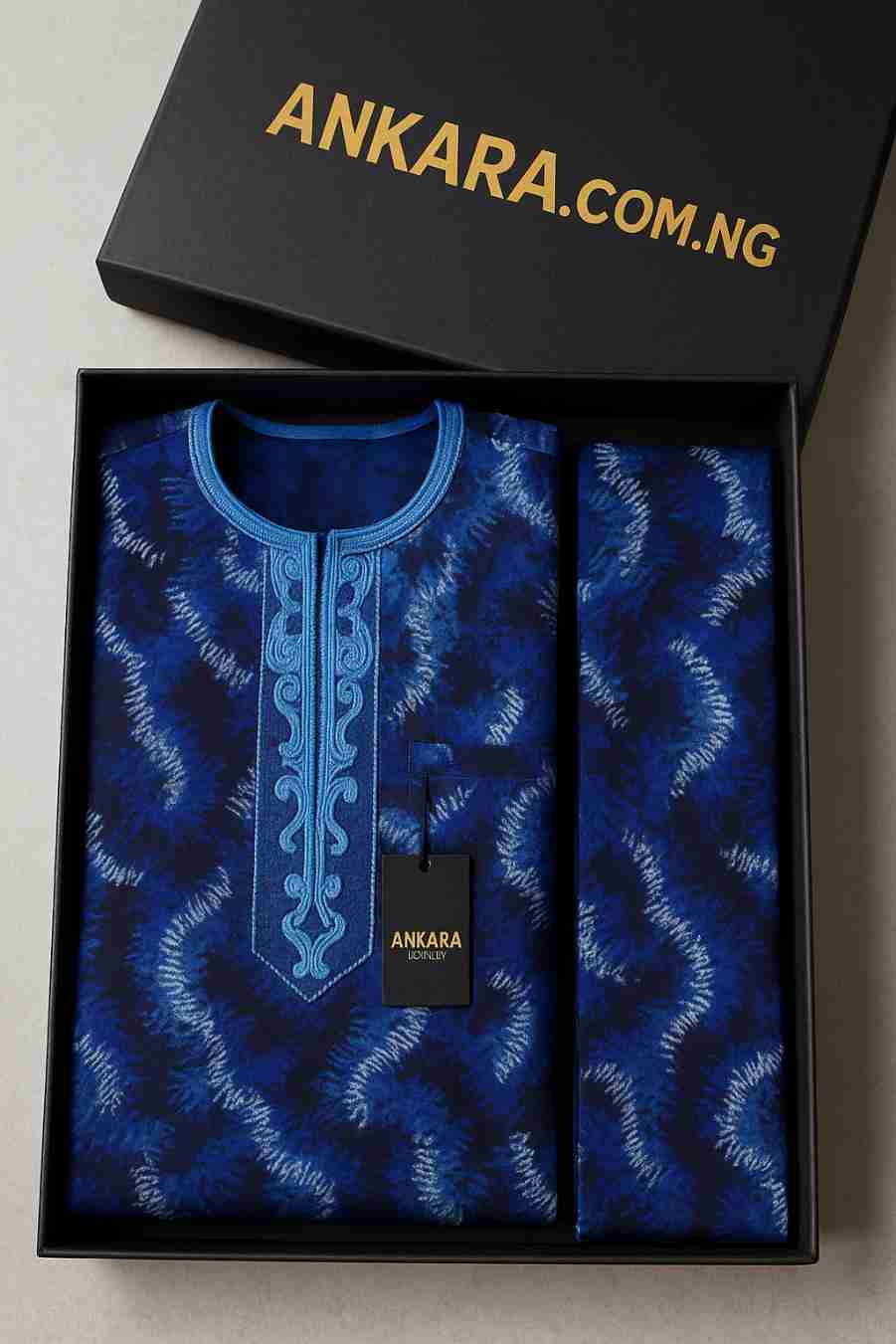 Dashiki Two-Piece Set with Feather Print Box