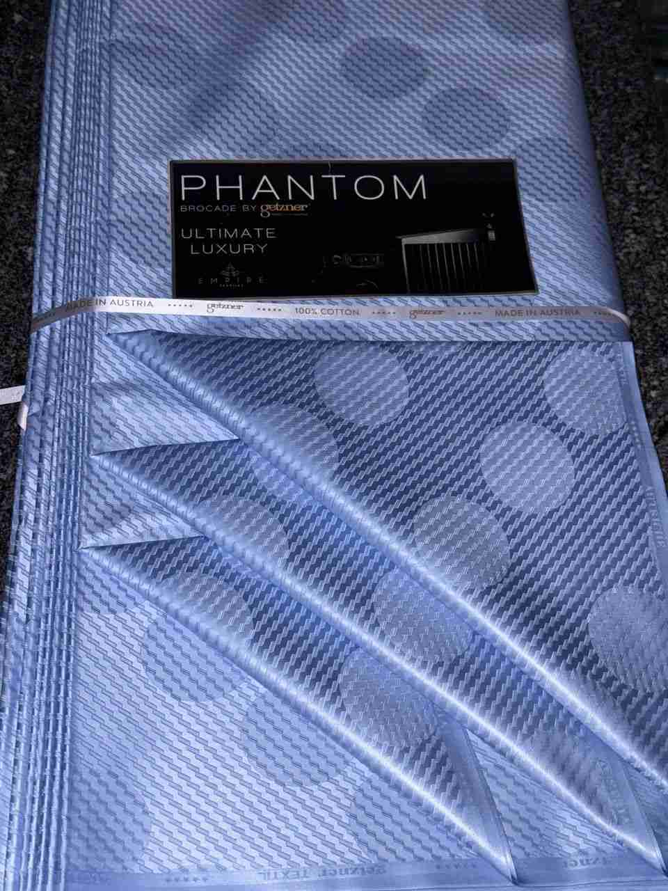 Phantom Brocade by Getzner Per Yard Blue Circle