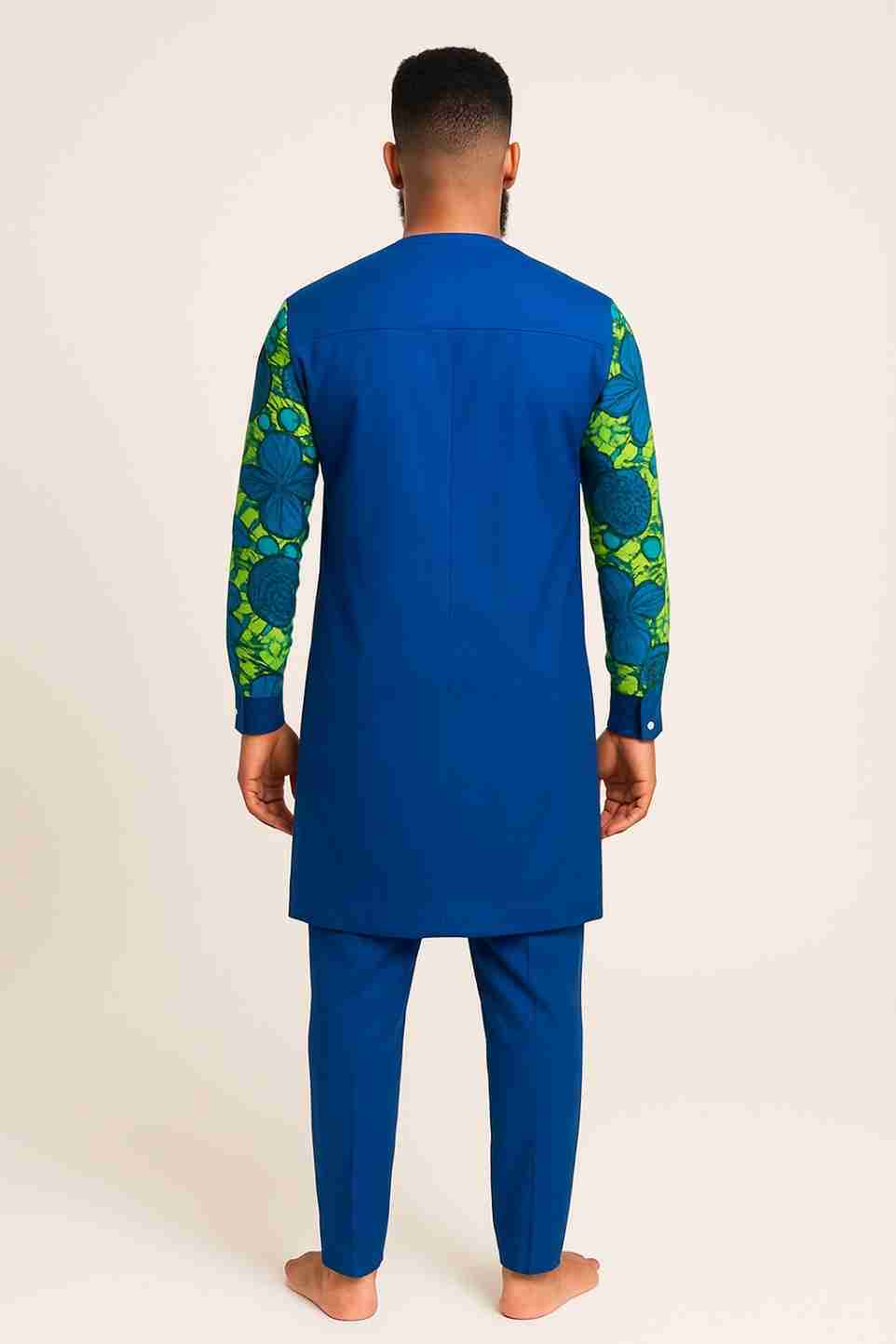 Quality Senator with Ankara Sleeves and Pocket Back