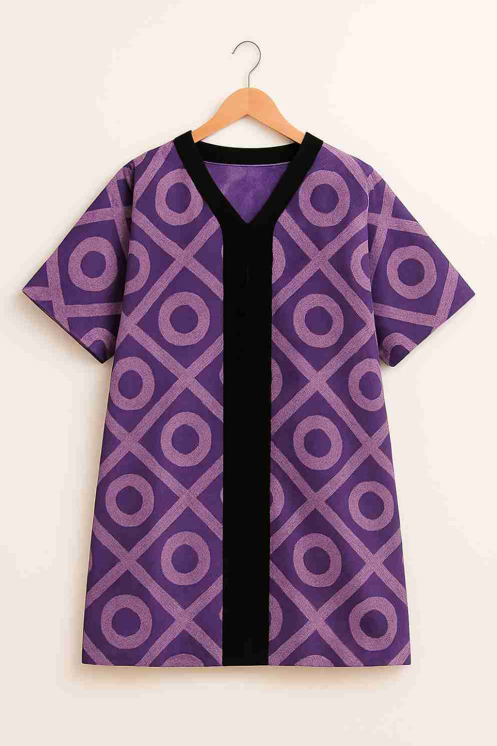 XOXO Geometric Adire Print Lounge Dress Ex