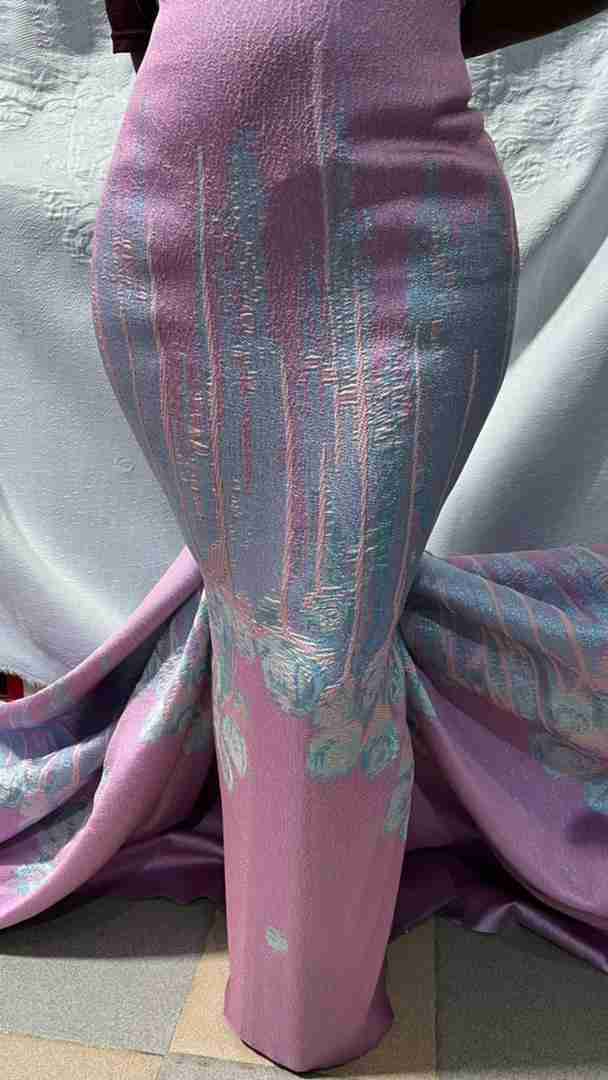 European Damask Brocade Fabric (5 Yards) — Pink