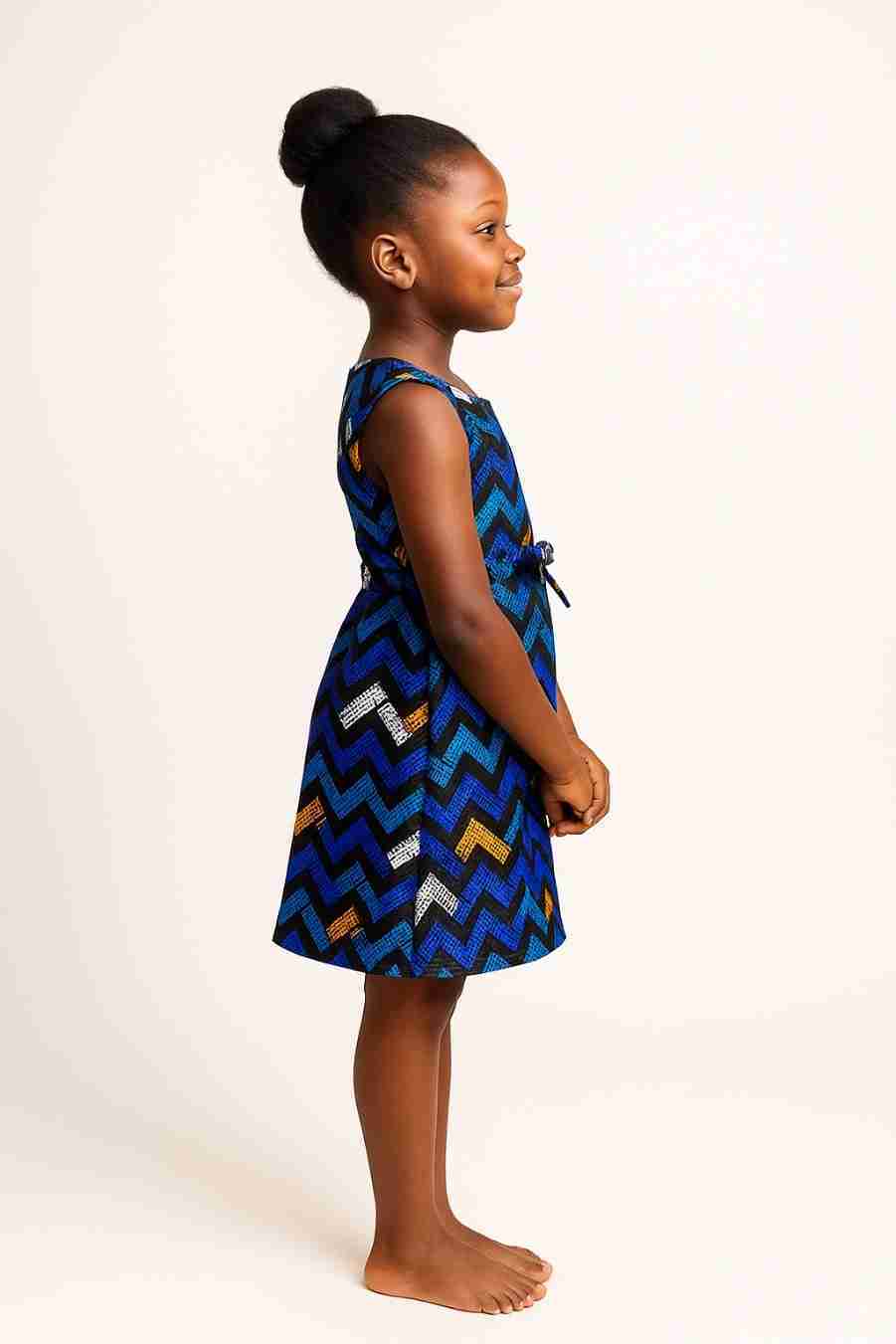 Kids A-Line Sleeveless Dress Side