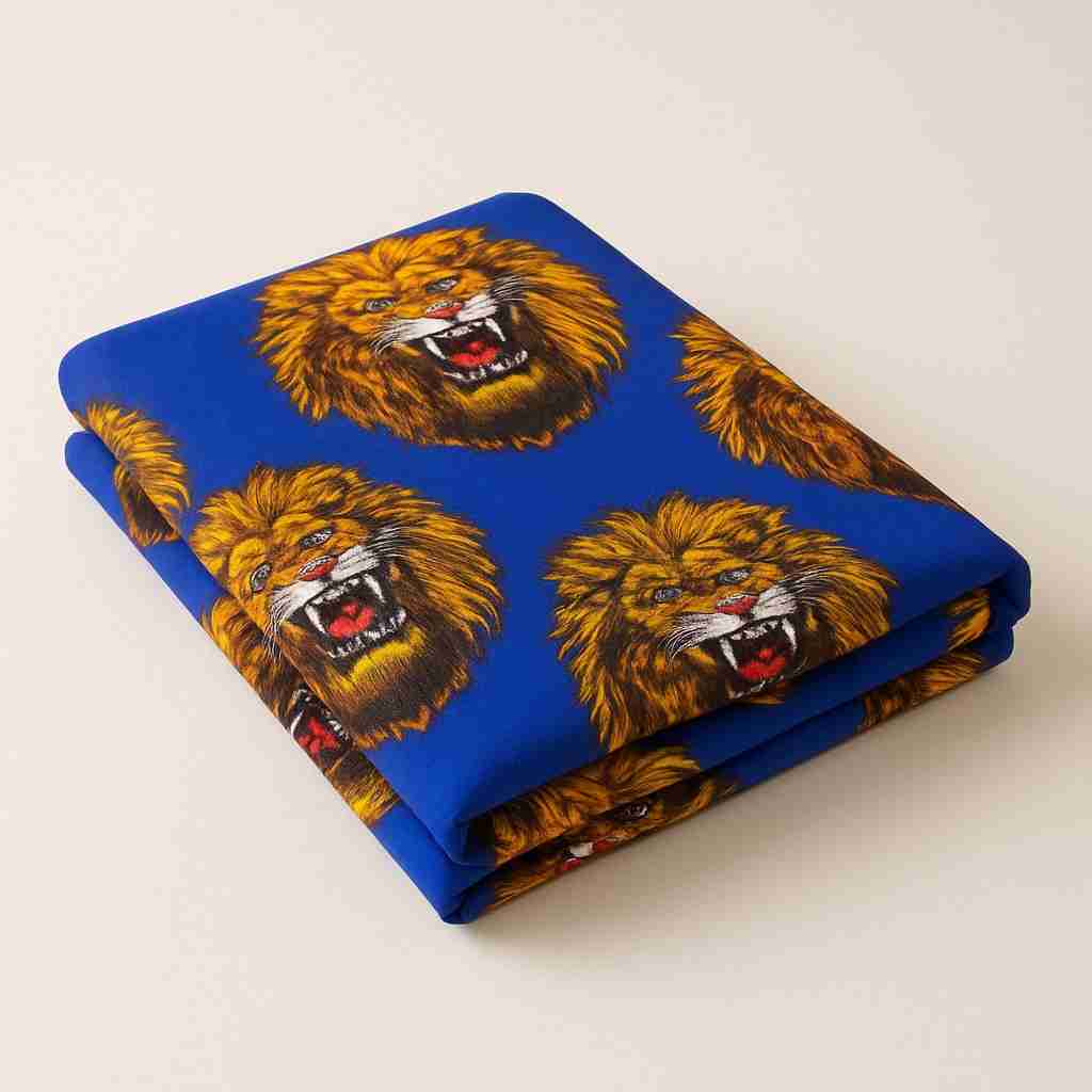 Blue Isi-agu Traditional Fabric Per Yard