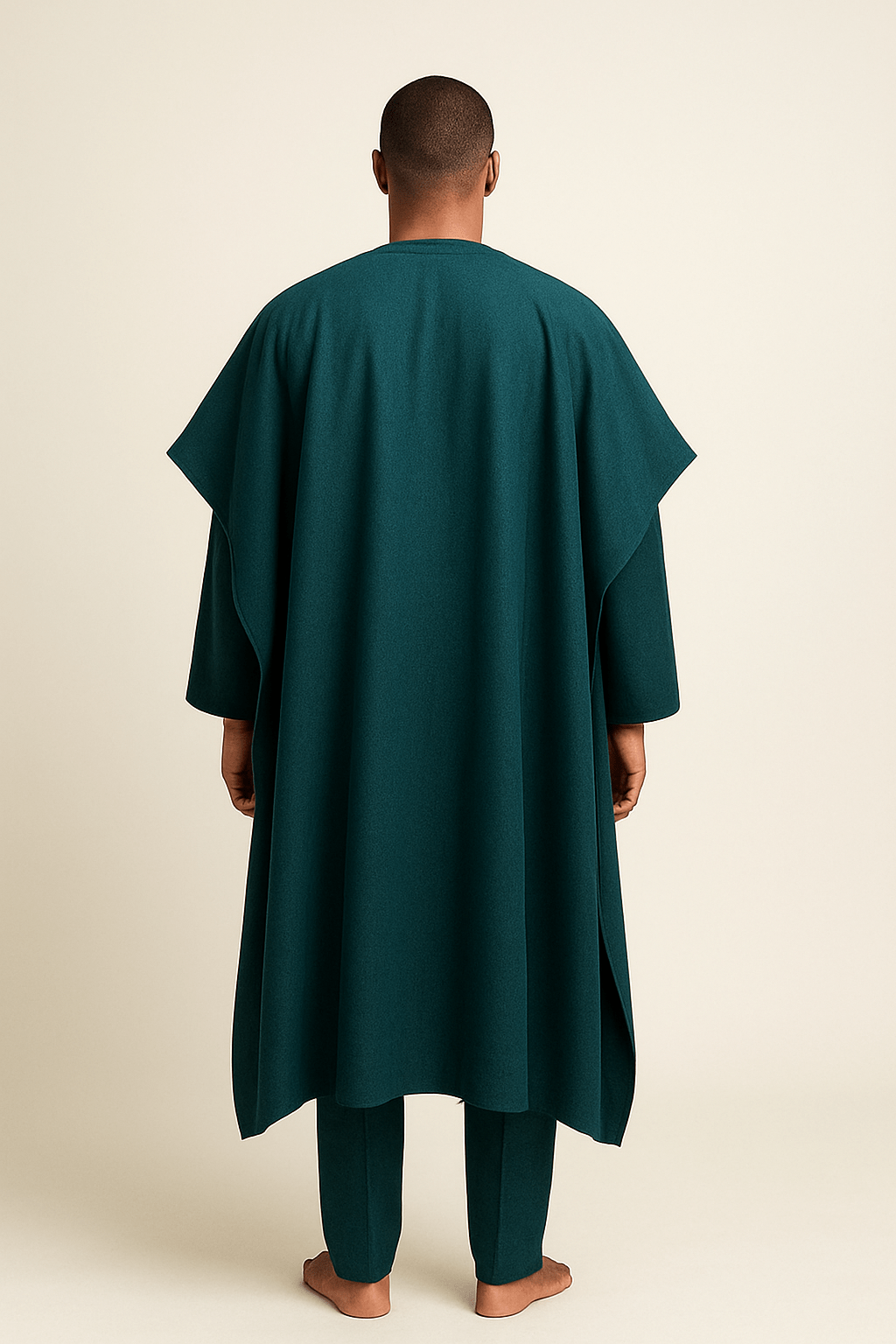 Men's 3 Piece Agbada Set – Emerald Green Back