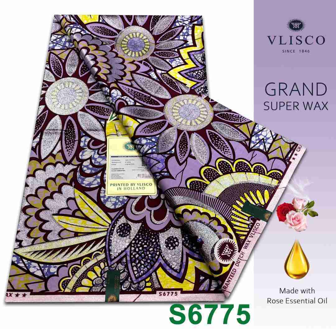 Vlisco Grand Super Wax August 25 Design – Lilac