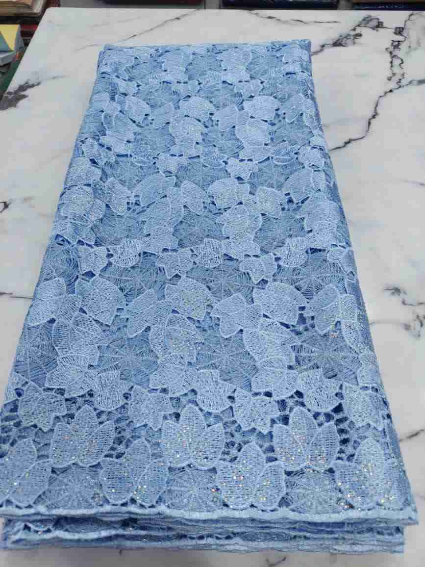 Beautiful Cord Guipure Lace Per Yard – Airforce Blue