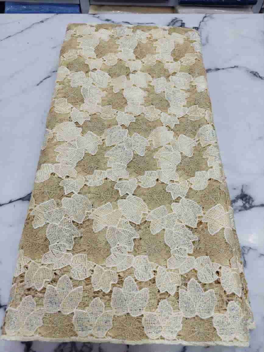 Beautiful Cord Guipure Lace Per Yard – Khaki
