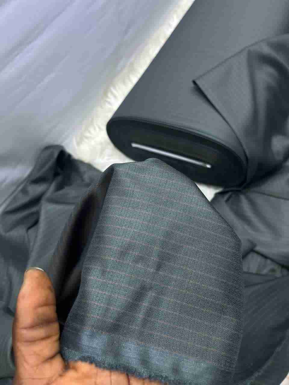 Striped Stock Senator Fabric Per Yard – Deep Green