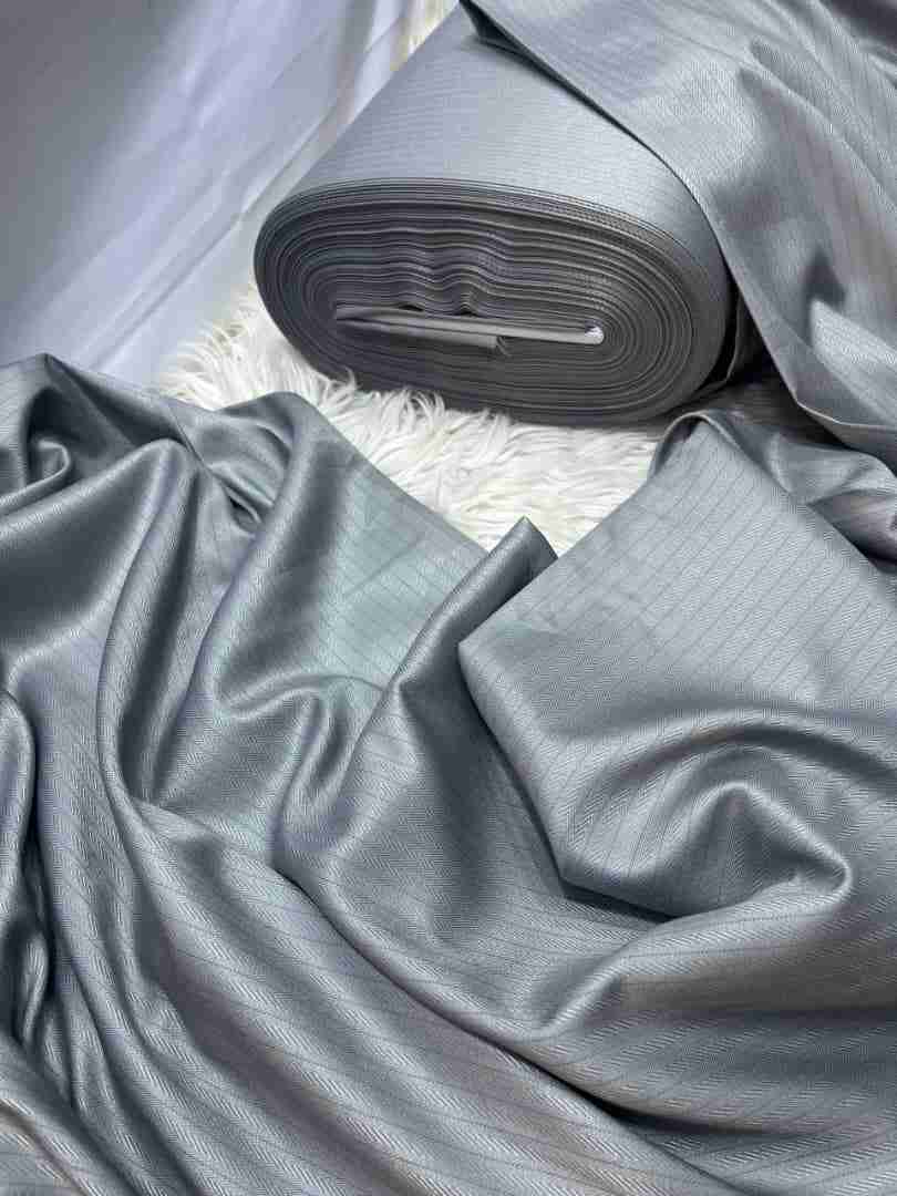 Striped Stock Senator Fabric Per Yard – Grey