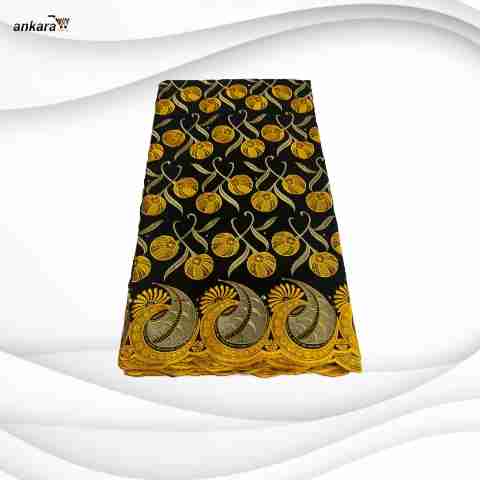 Exclusive Voile Lace Fabric 5 Yards – Golden
