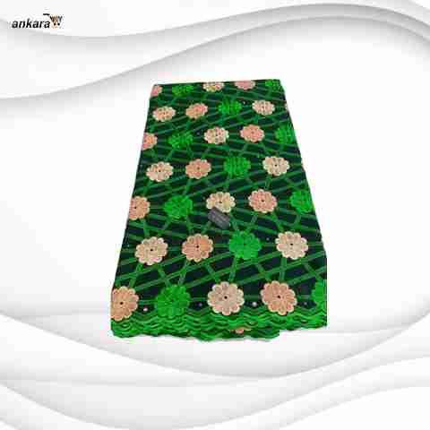Exclusive Voile Lace Fabric 5 Yards – Green