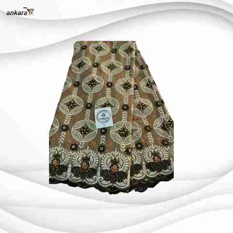 Exclusive Voile Lace Fabric 5 Yards – Pale Brown