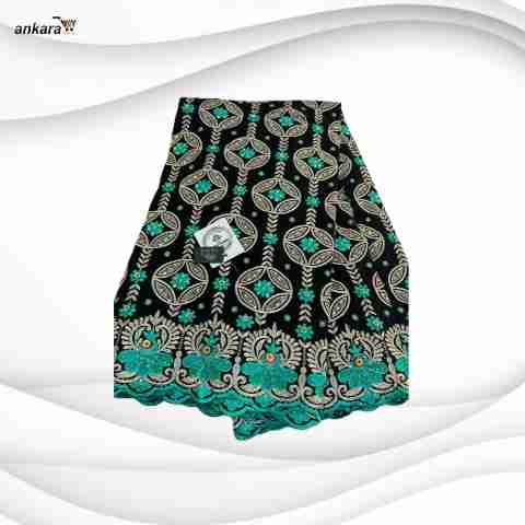 Exclusive Voile Lace Fabric 5 Yards – Pine Green