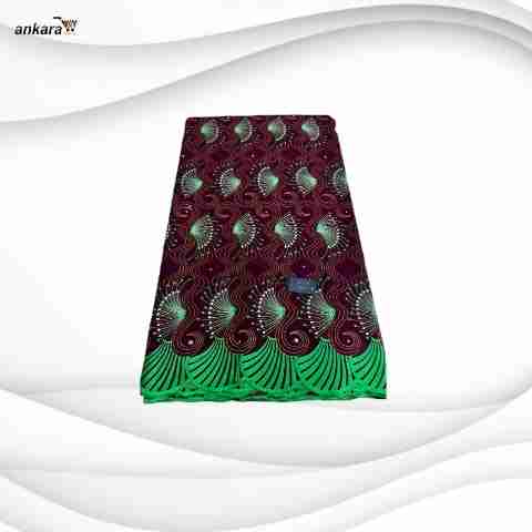 Exclusive Voile Lace Fabric 5 Yards – Scarlet Green