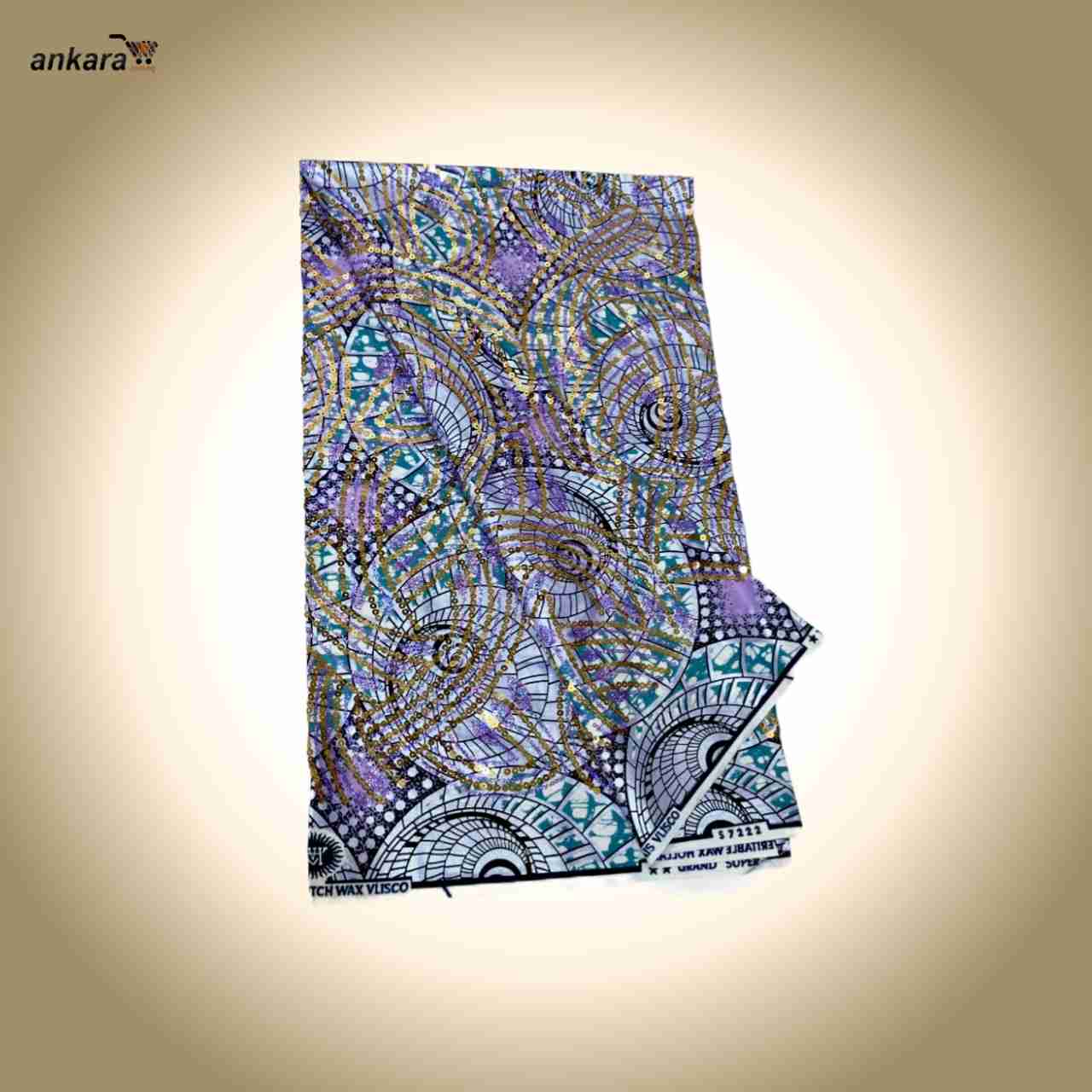 Sequined Vlisco Ankara Fabric Nov 25 Design – Wisteria